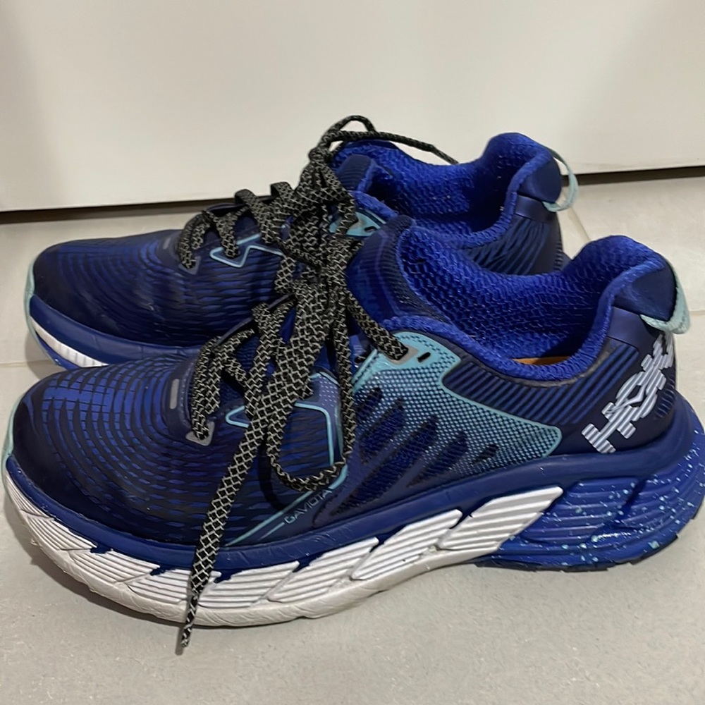 Hoka One One Dynamic Running Athletic Blue Sneakers- Size 8